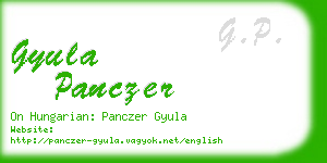 gyula panczer business card